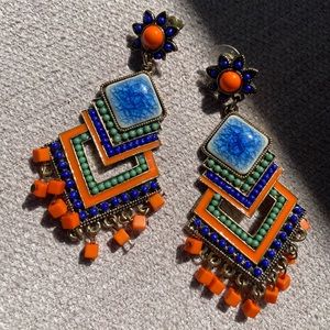 Colourful earrings